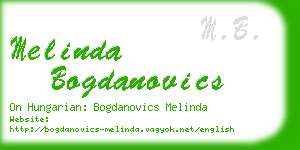 melinda bogdanovics business card